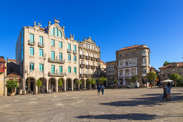 Fototapeta premium Pontevedra, Spain. Ferraria Square