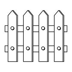 wooden fence isolated icon