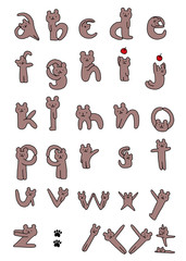 クマ文字フォント小文字