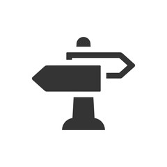 Direction sign post icon