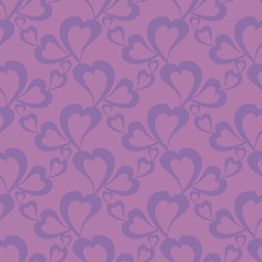 Flying hearts and spirit of love on vector colorful seamless pattern. Bright abstract ornament for textiles, prints, wallpaper, packaging, fabrics, etc.
