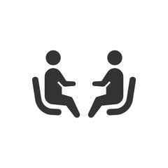 Business talking icon
