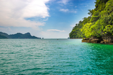 tropical island in the sea