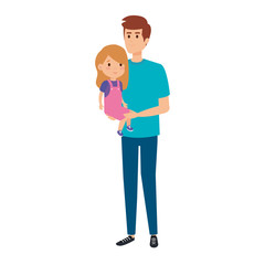 father with daughter characters
