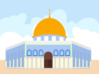 Masjid al Aqsa illustration building design