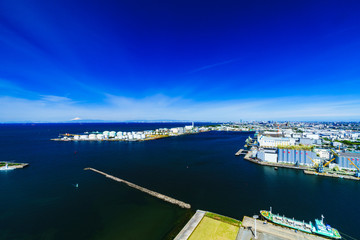 Chiba port landscape in Japan