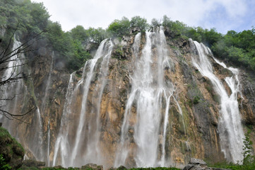 Fototapeta na wymiar Veliki Slap Waterfall Plitvice Lakes National Park