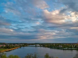 Foto op Canvas clouds over the lake in Minsk Region of Belarus © Egor Kunovsky