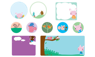 cute cartoon for scrapbook