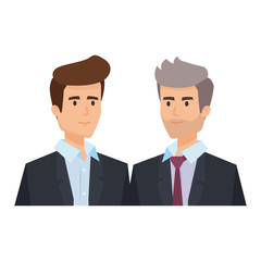 couple of businessmen avatars characters
