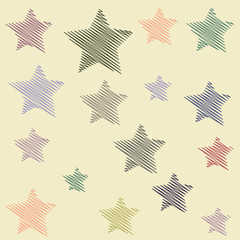 vector background with color stars, pattern