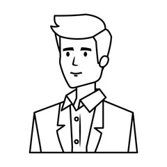 elegant businessman avatar character