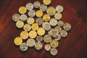A seveal countries coin collection.