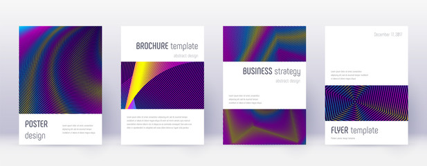 Naklejka na ściany i meble Minimalistic brochure design template set. Rainbow