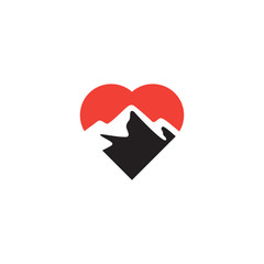 love mountain logo design