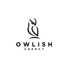 strong owl logo design