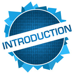 Introduction Blue Binary Circular Badge Style 