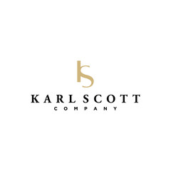 K letter initial logo design