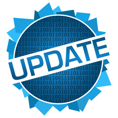 Update Blue Binary Circular Badge Style 