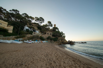 Obraz premium Lloret de Mar at sunrise on the Costa Brava