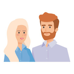 business couple avatars characters