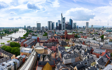 Fototapeta na wymiar Frankfurt Germany top view