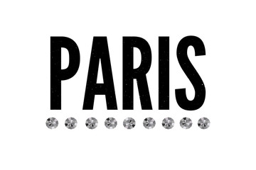 Paris typography slogan drawing modern Fashion Slogan for T-shirt and apparels graphic vector Print.