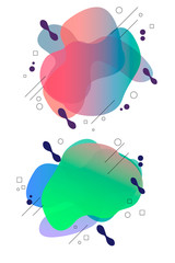  abstract colorful liquid shape with gradient in vector