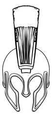 A Roman, gladiator or ancient Greek Spartan or Trojan warrior helmet