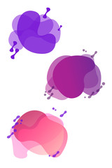  abstract colorful liquid shape with gradient in vector