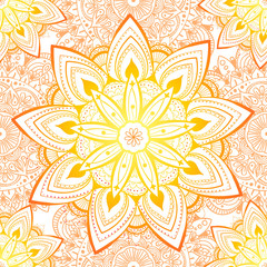 Ornamental seamless pattern with mandala. Vintage, paisley elements. Ornament. Traditional, Ethnic, Turkish, Indian motifs. Great for fabric and textile, wallpaper, packaging or any desired idea