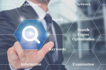 虫眼鏡で検索、調査、分析 Magnifier to search, investigate, analyze