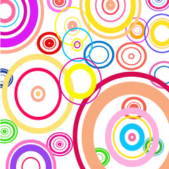 Fototapeta premium Multicolored rings on white background 