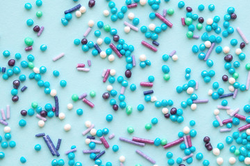 Colorful celebration background with candy.