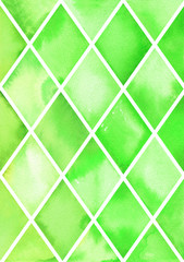 Fototapeta na wymiar Pattern rhombus lines background texture blue white watercolor