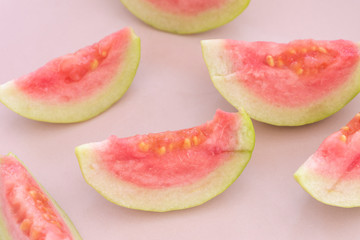 Pink guava on pink