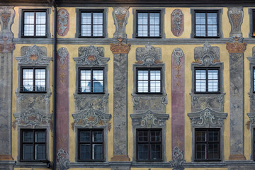 Monastry facade (Kloster Landsberg) in  Landsberg am Lech, Germany