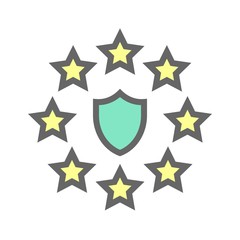 Obraz premium GDPR General Data Protection Regulation icon, filled style
