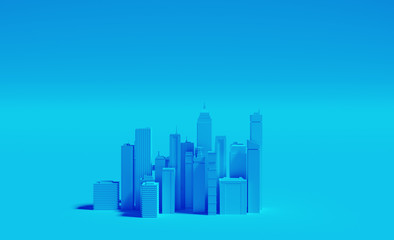Fototapeta premium abstract city background with skyscrapers