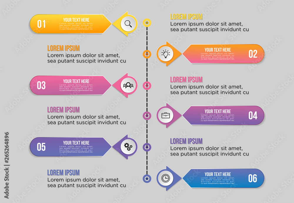 Poster vector infographics elements template design with marketing icons and options steps can be used for 