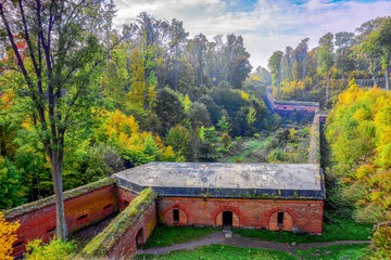 Historic Prussian fortress Boyen in Gizycko, Masuria, Poland  - obrazy, fototapety, plakaty