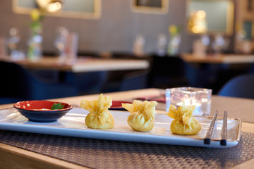asiatische frittierte Wan Tans Essen