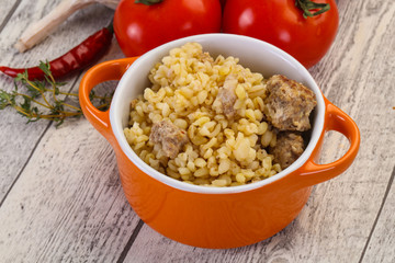 Bulgur with meat