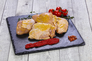 Marinated chicken with mustard