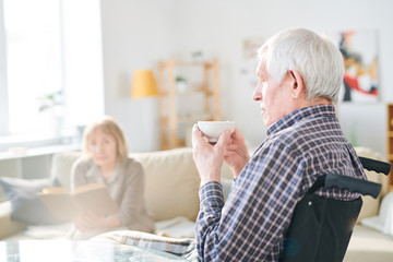 Man with cup of tea