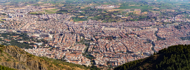 City view from top Manisa Turkey
