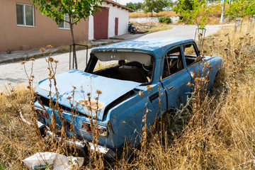 Old car blue