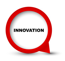 red vector banner innovation