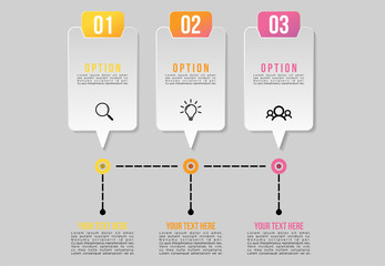 Vector Infographics Elements Template Design with Marketing Icons and options Steps can be used for presentation, diagrams, annual reports, workflow layout