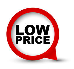 red vector banner low price
